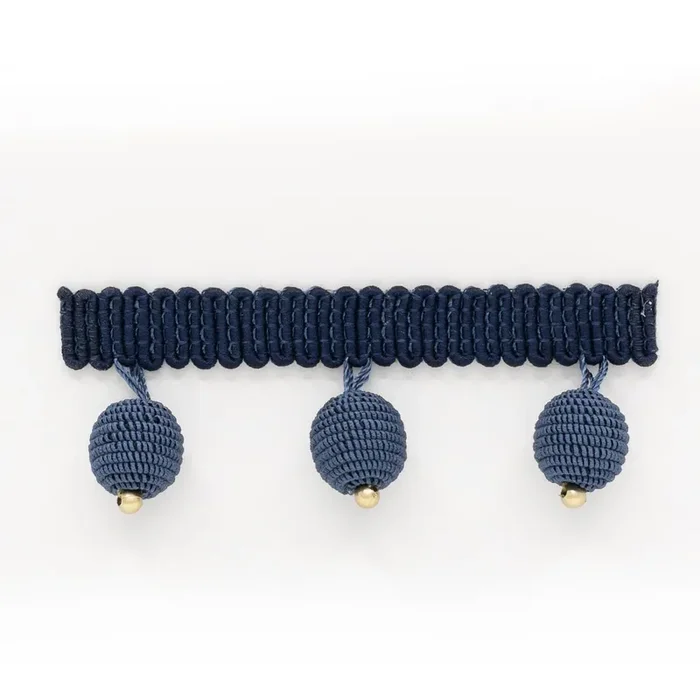 STOUT HOPA-5 HOPAT BEADED FRINGE 5 NAVY Fabric