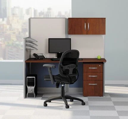 Straight Workstation Set 1 – Office-in-an-Hour Collection – Bush Office Furniture – OIAH-SET-1