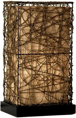 Stylecraft Natural Rattan Accent Lamp Iron