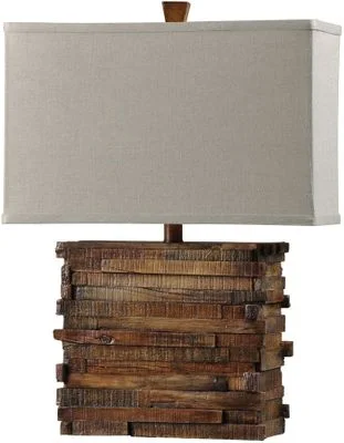Stylecraft Restoration Wood Look Table Lamp