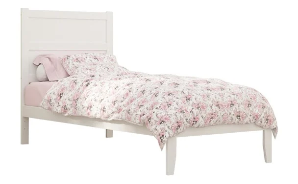 Suna White Twin XL Bed Frame with Headboard