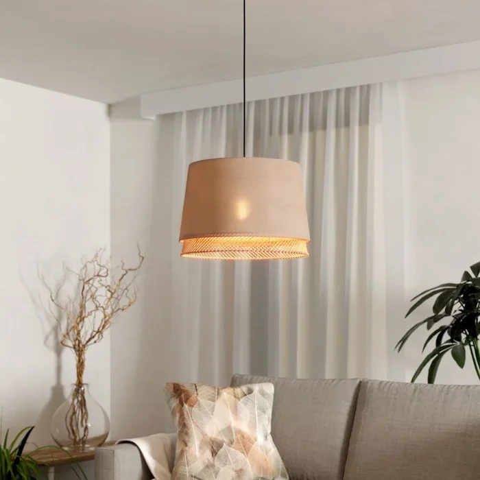 Tabley Natural Bamboo Pendant Ceiling Light