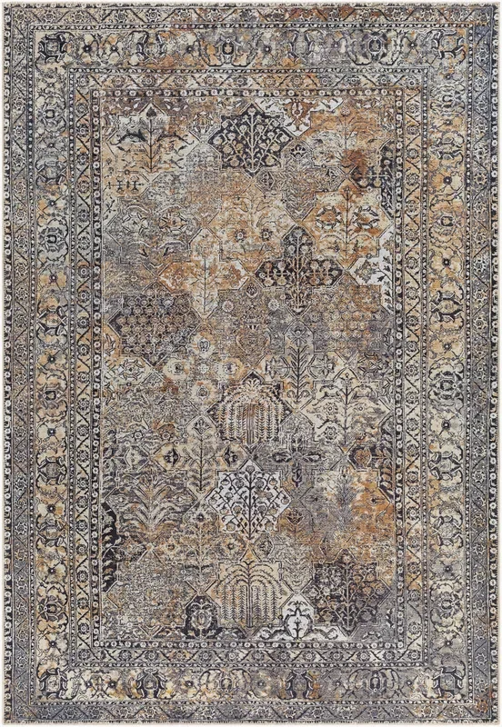 Tahmis THI-2711 5′ x 7′ Machine Woven Washable Area Rug