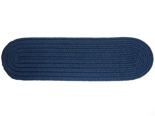 Tapestry Sailor Blue 8″x28″ Braided Stair Tread – Rhody Rug – TA-12828SB