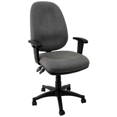 Task Office Chair with Grey Fabric and Dual Control with Arms – BT-661-GR-GG