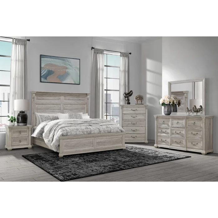 Tatum – 5 Piece Full Bedroom Set Without Storage – Natural