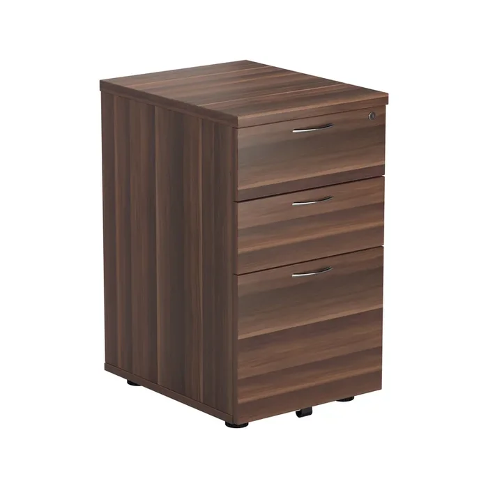 TC 3 Drawer Under Desk Pedestal – Dark Walnut