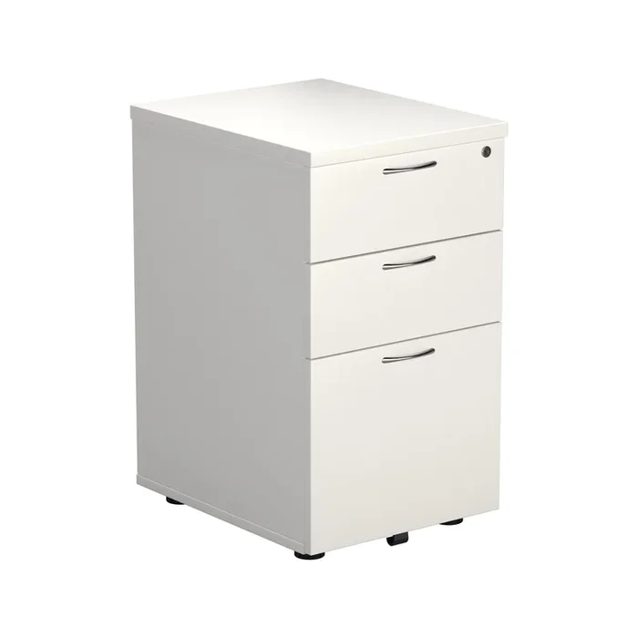 TC 3 Drawer Under Desk Pedestal – White