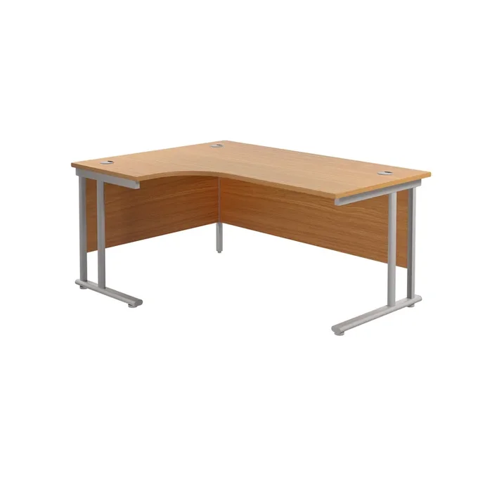 TC Office Twin Upright Radial Desk – Nova Oak