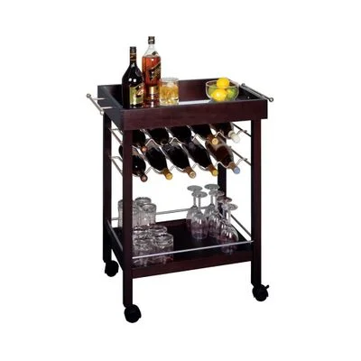 Ten Bottle Wine Cart in Expresso – Winsome Trading – 92329