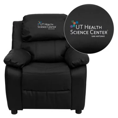 Texas Health Science Center San Antonio Black Leather Kids Recliner – BT-7985-KID-BK-LEA-41105-A-EMB-GG