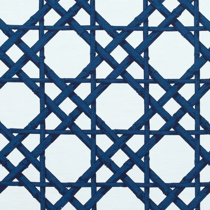 Thibaut F913139 CYRUS CANE Navy Fabric