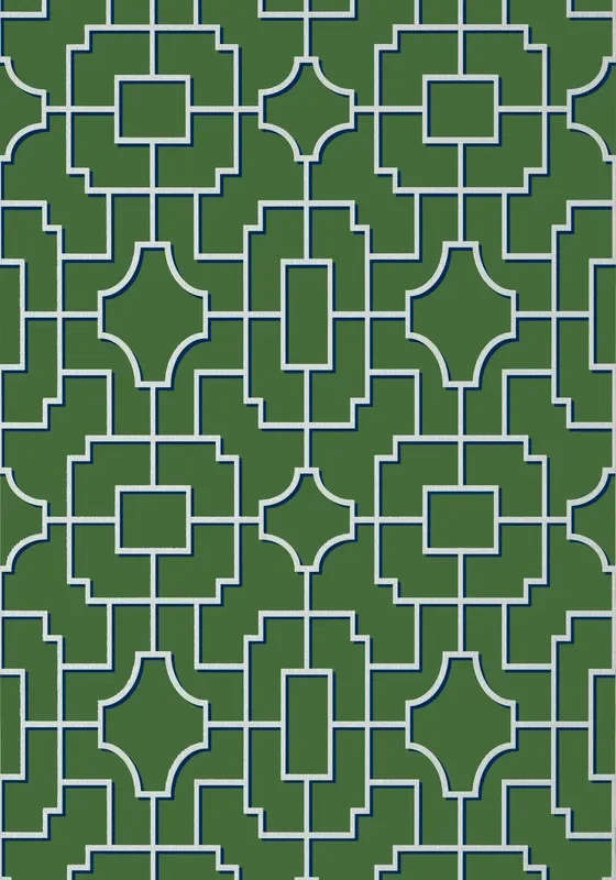 Thibaut T20874 FRETWORK Emerald Wallpaper