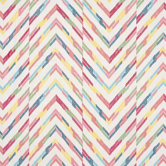 Thibaut W714343 HAMILTON EMBROIDERY Multi on Cream Fabric