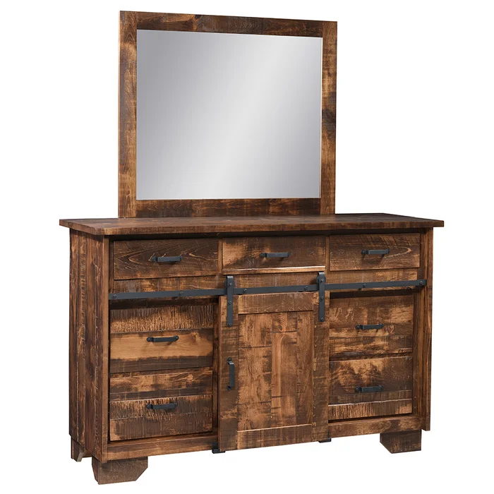 Timberline Farmhouse Dresser with Mirror Option (9 Drawer / 7 Drawer & Door Options)