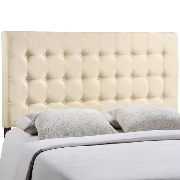 Tinble Queen Headboard, Ivory Fabric