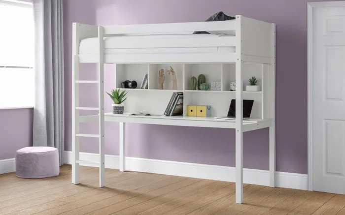 Titan High Sleeper Children’s Bed Frame with Desk