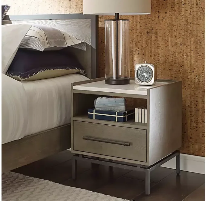 Tommy Hilfiger Ascher Side Table in Grey/White