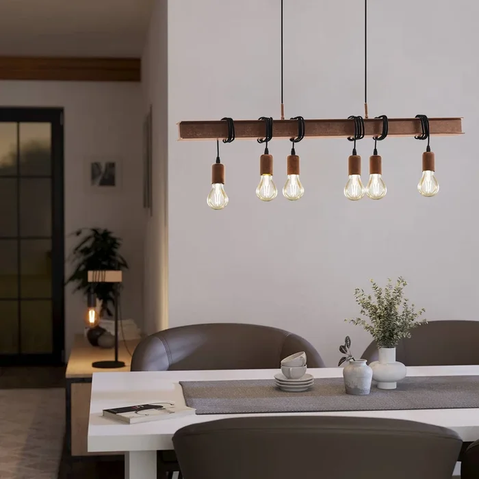 Townshend Steel 6 Light Ceiling Bar