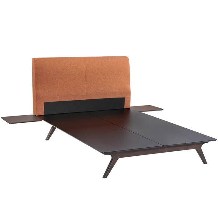 Tracy Three PCS Twin Bedroom Set, Orange, Fabric 12405