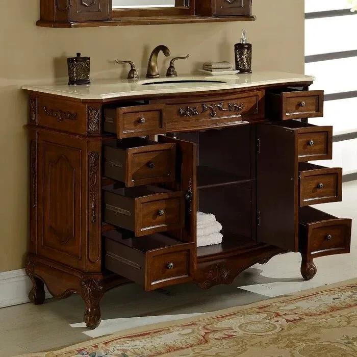 Traditional Bathroom Vanity Sink – Brown SHB419