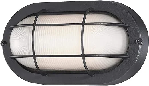 Traditional One-Light Dimmable LED Outdoor Wall Light, Textured Black Finish, White Glass