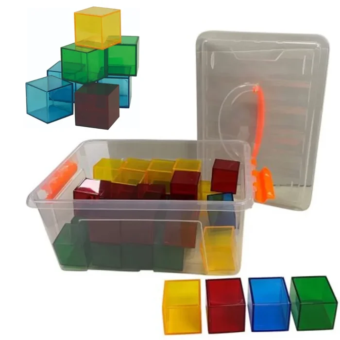 Translucent Cubes Construction Set – 36 Pieces