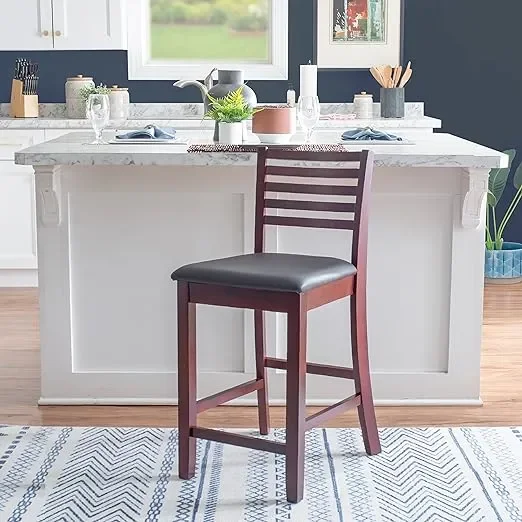 Triena Collection Ladder Counter Stool, Espresso