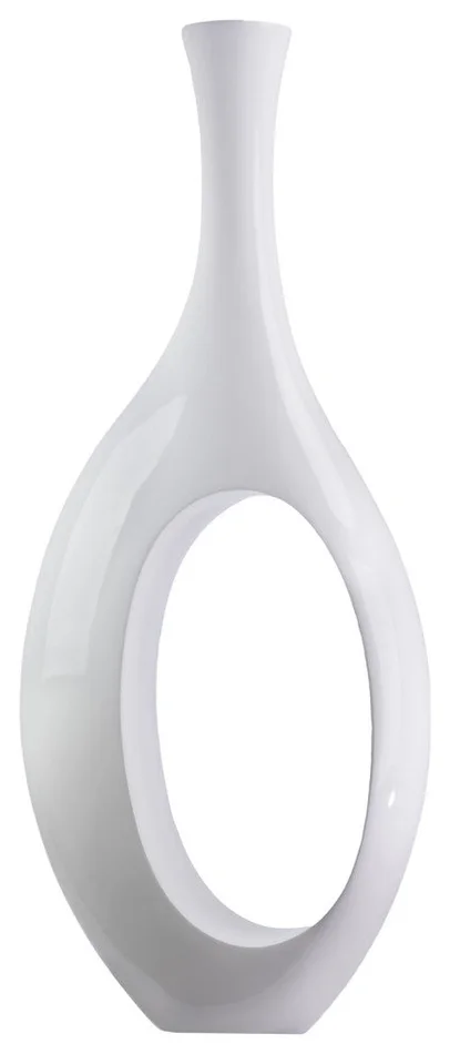 Trombone Vase, White, Large