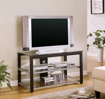 TV Stand in Black / Silver – Coaster – COAST-17006121