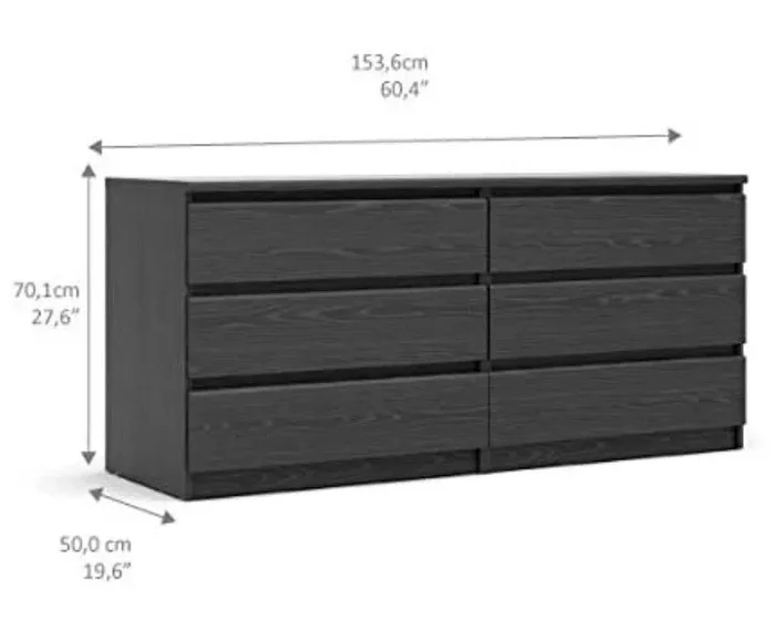 Tvilum 6 Drawer Double Dresser CG1026