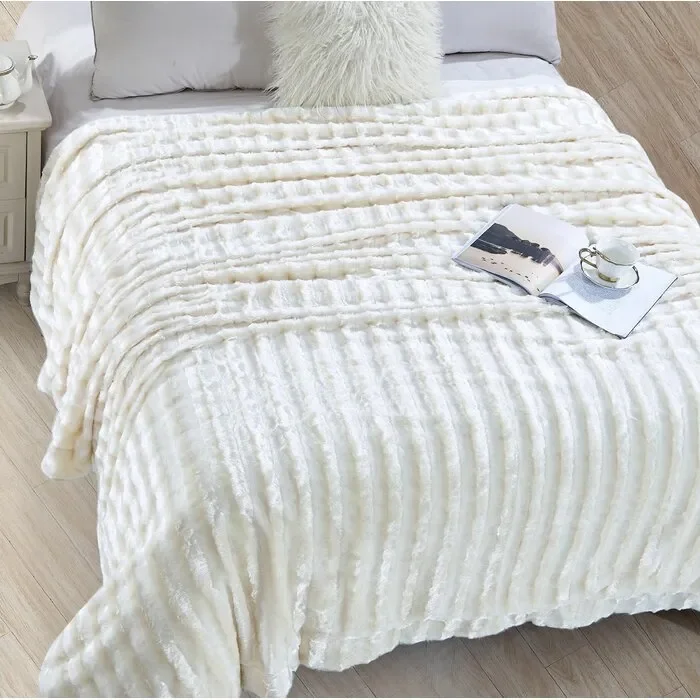 TWIN Alvarado Faux Fur Soft Blanket LS122