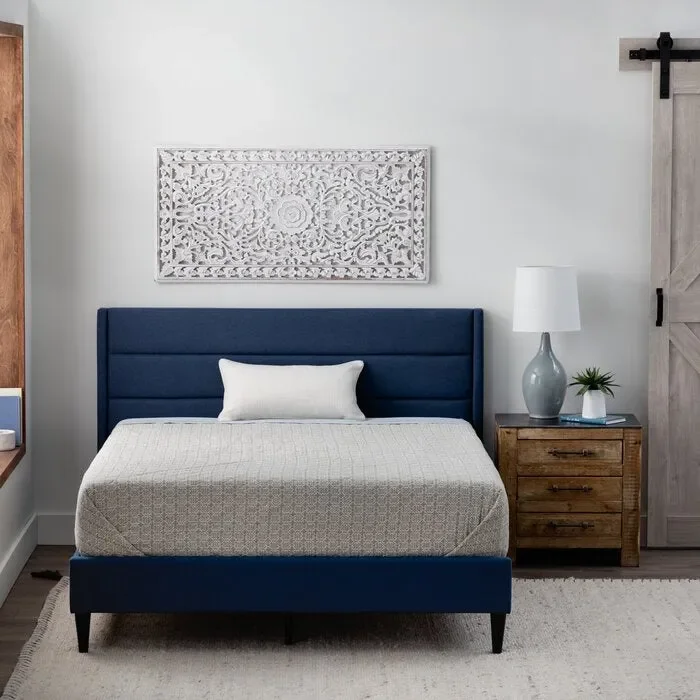 Twin Cobalt Scarlett Upholstered Bed