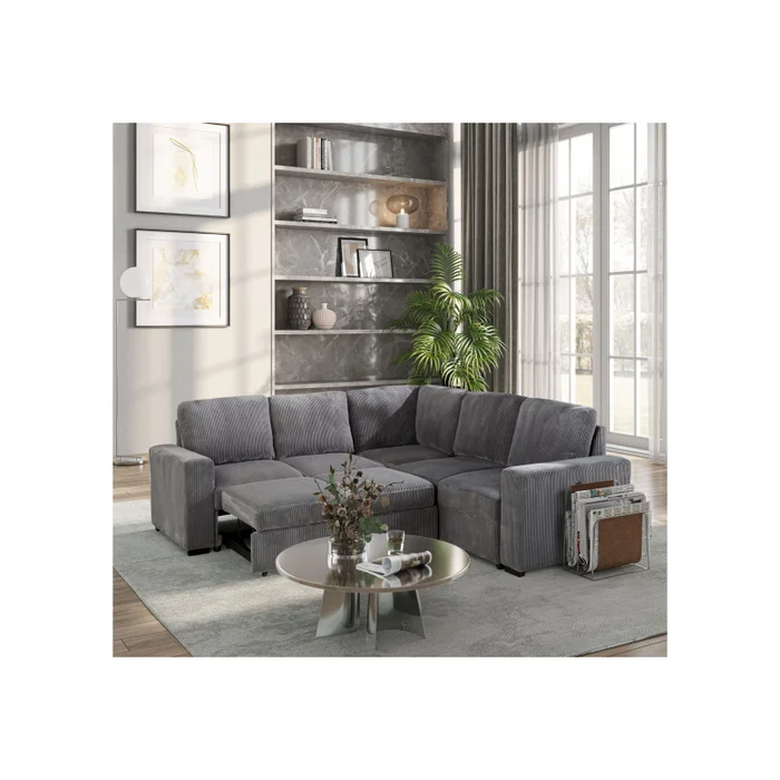 U2660 – Sectional Without Chaise And With Pull Out Sofa Bed