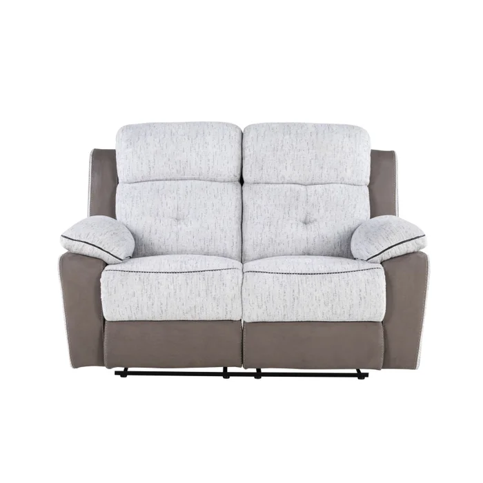 U5050 – Reclining Loveseat – Dark Gray / Light Gray – Dark Gray, 61.81″