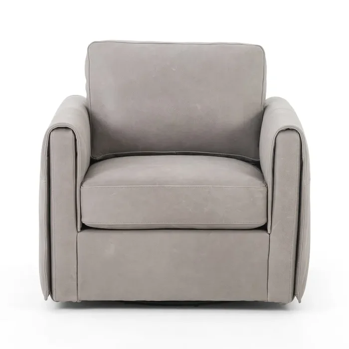 Uma Leather Swivel Chair