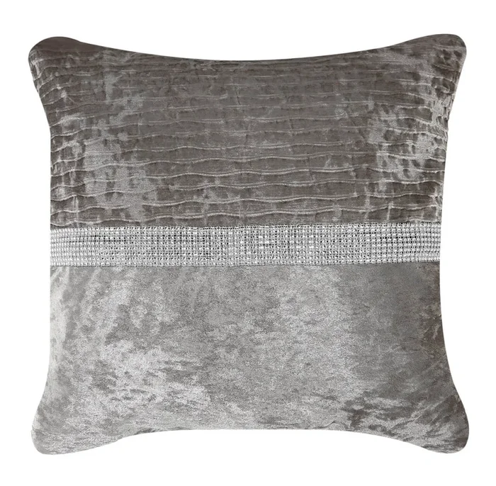 Unfld CU551 50×50 Crushed Velv Diam Stripe Cu Cov Champagne