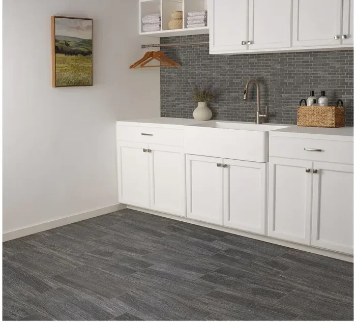 Urban Craft Graphite 12″ x 24″ Glazed Porcelain Floor and Wall Tile (15.6sqft/case) (24 cases, approx 375sqft) KBO367 (24 boxes)