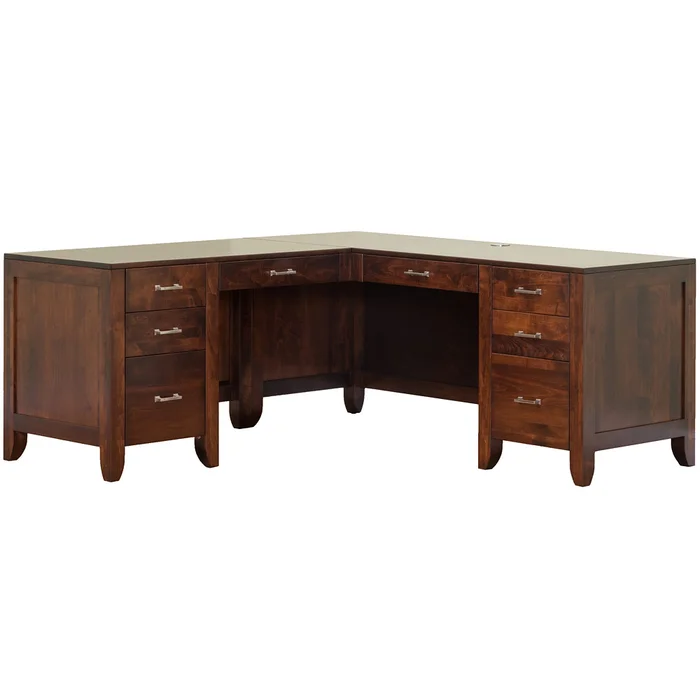 Urbanview Wood Corner Desk with Hutch Option