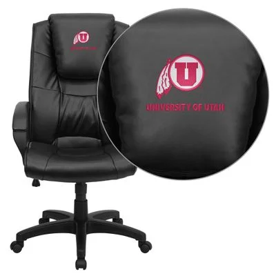 Utah Utes Embroidered Leather Executive Office Chair – GO-5301BSPEC-BK-LEA-40027-EMB-GG