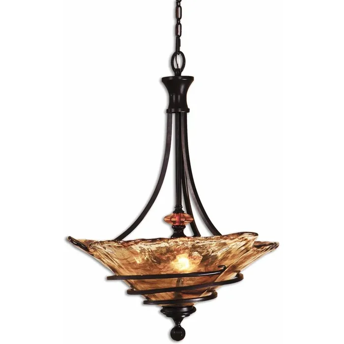 Uttermost 21904 Vitalia 3 Light Oil Rubbed Bronze Pendant Light