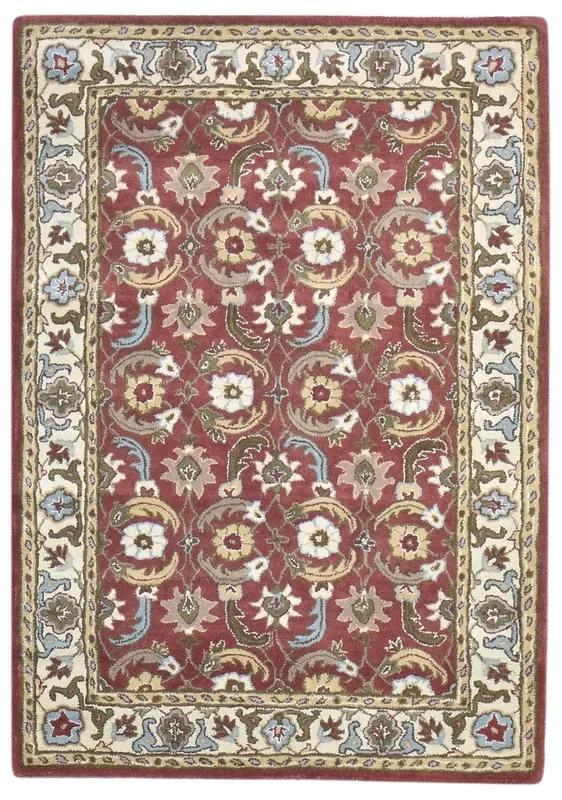 Vanessa Red Wool Rug 4′ X 6′ Persian Hand Tufted Kashan Oriental