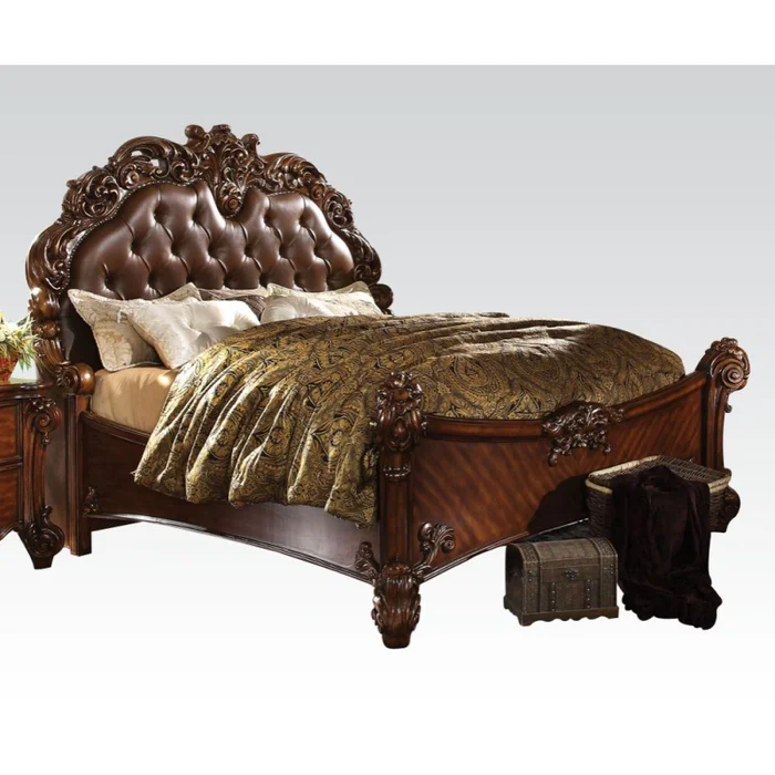 Vendome – Eastern King Bed – PU & Cherry
