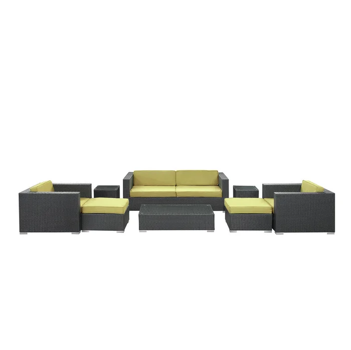 Venice 8 Piece Sofa Set in Espresso Peridot