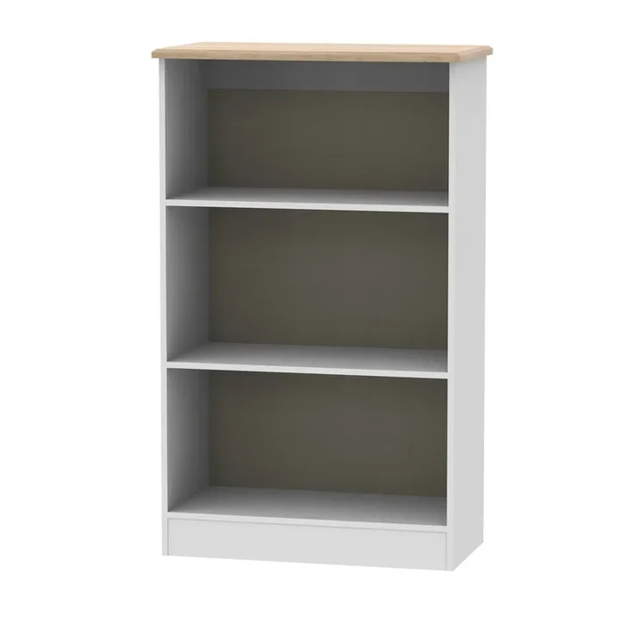 Victoria 3 Shelf Bookcase with Oak Top