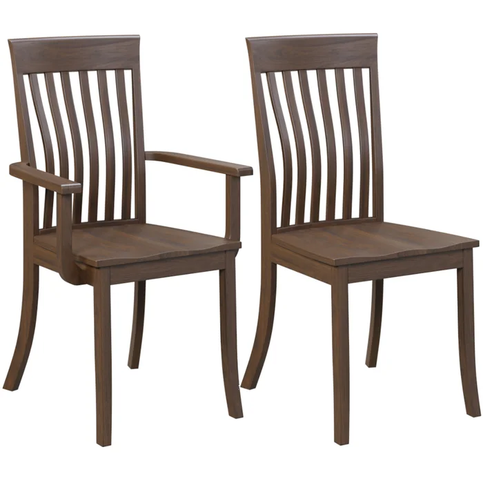 Vincent Slat Dining Chairs with Lumbar Support
