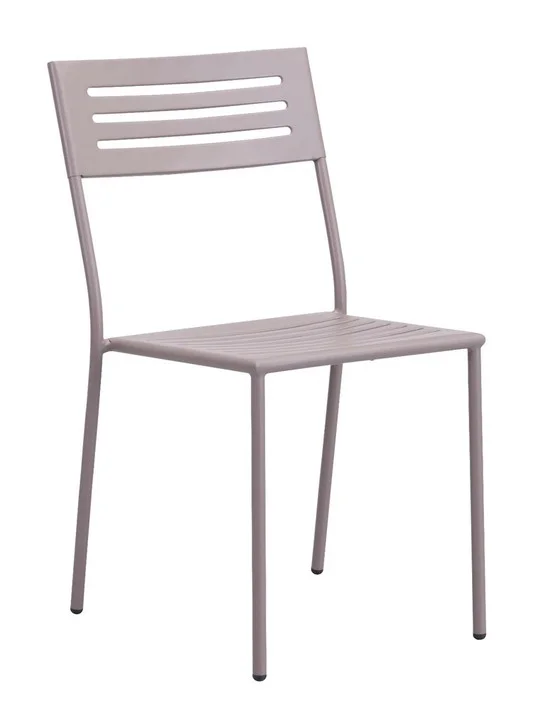 Wald Dining Chair ( Set of 2 ), Beige, Metal