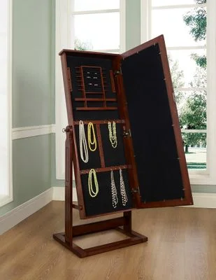 Walnut Cheval Jewelry Wardrobe – Powell