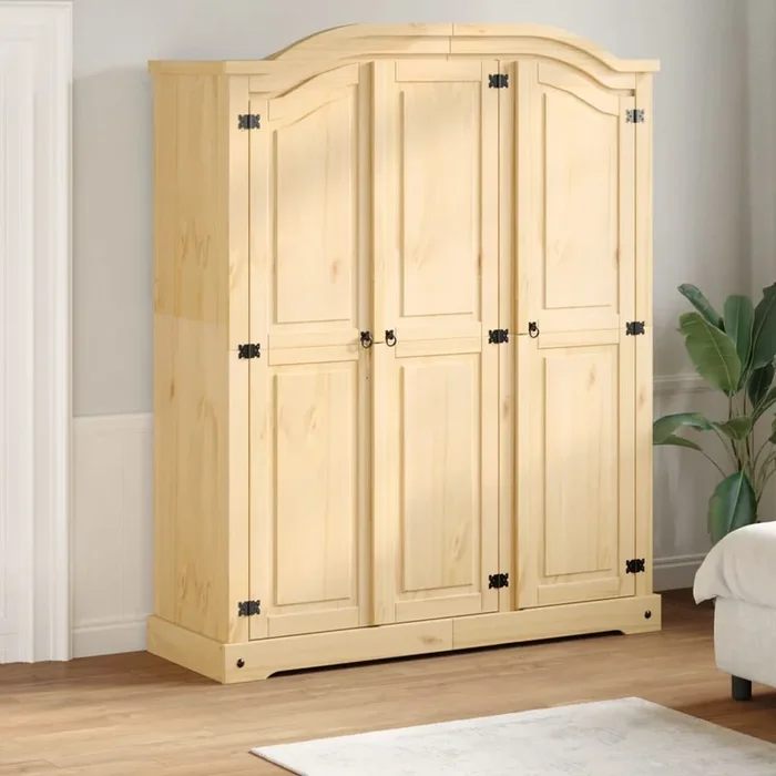 Wardrobe Corona 151.5X52X186 Cm Solid Wood Pine