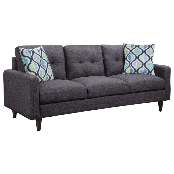 Watsonville – Upholstered Track Arm Tufted Sofa, 76.5″